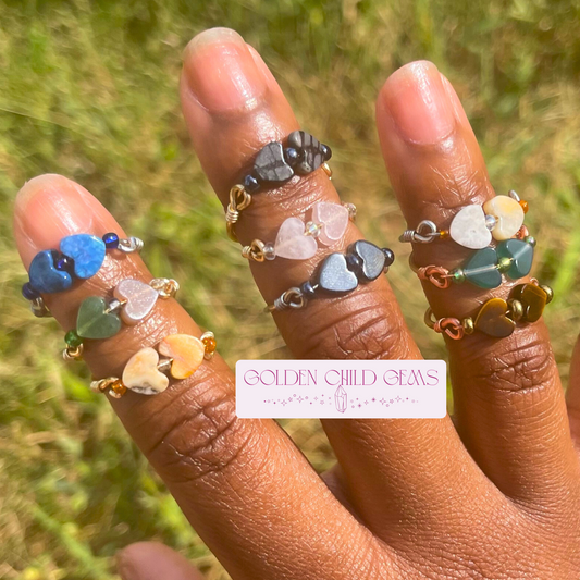 Heartlinked Crystal Rings
