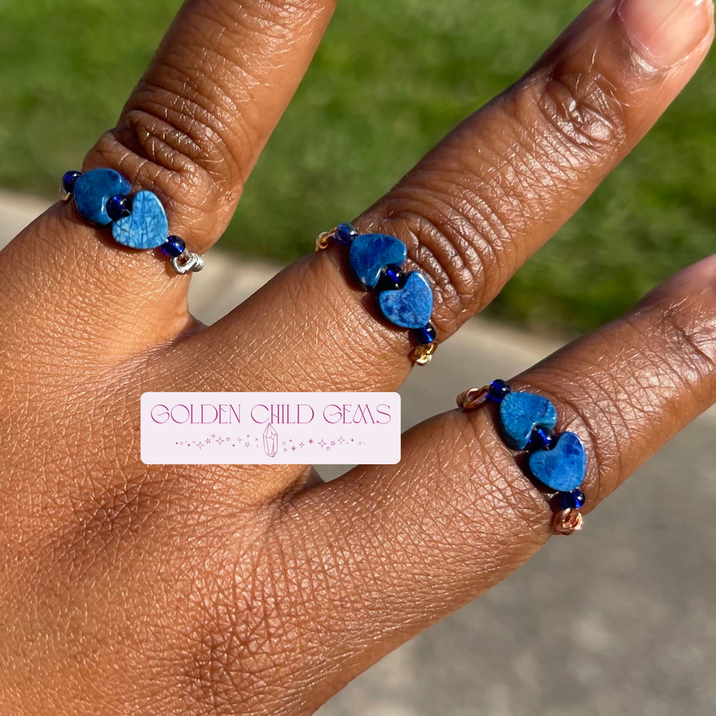 Heartlinked Crystal Rings