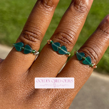 Heartlinked Crystal Rings